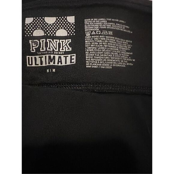 Victoria's Secret PINK black and burgundy ultimate leggings - Picture 5 of 5